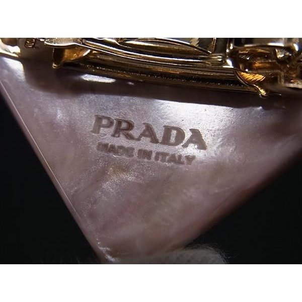 Prada Line Stone Barrette Hair Pink — view 4