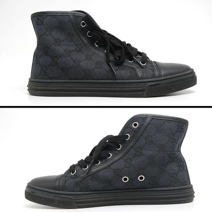 Gucci High Cut Sneakers 426186 Size 37 GG Canvas Black