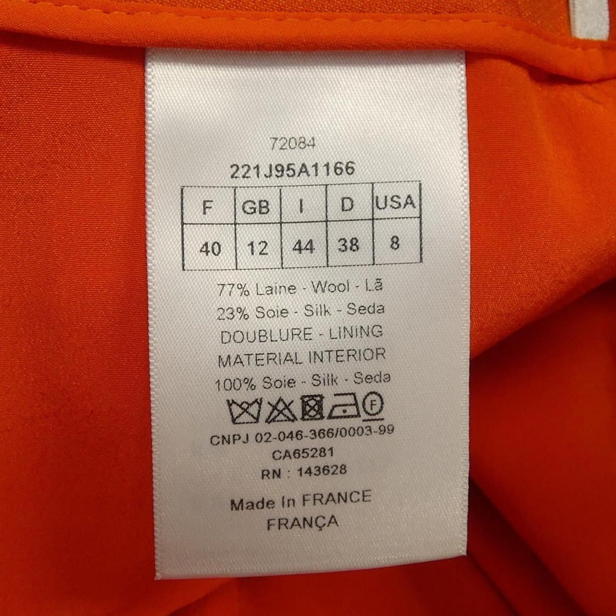 Dior Skirt Orange 44 — view 3
