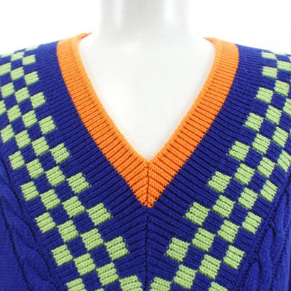 Louis Vuitton Damier Jacquard V-neck Knit Sweater — view 5