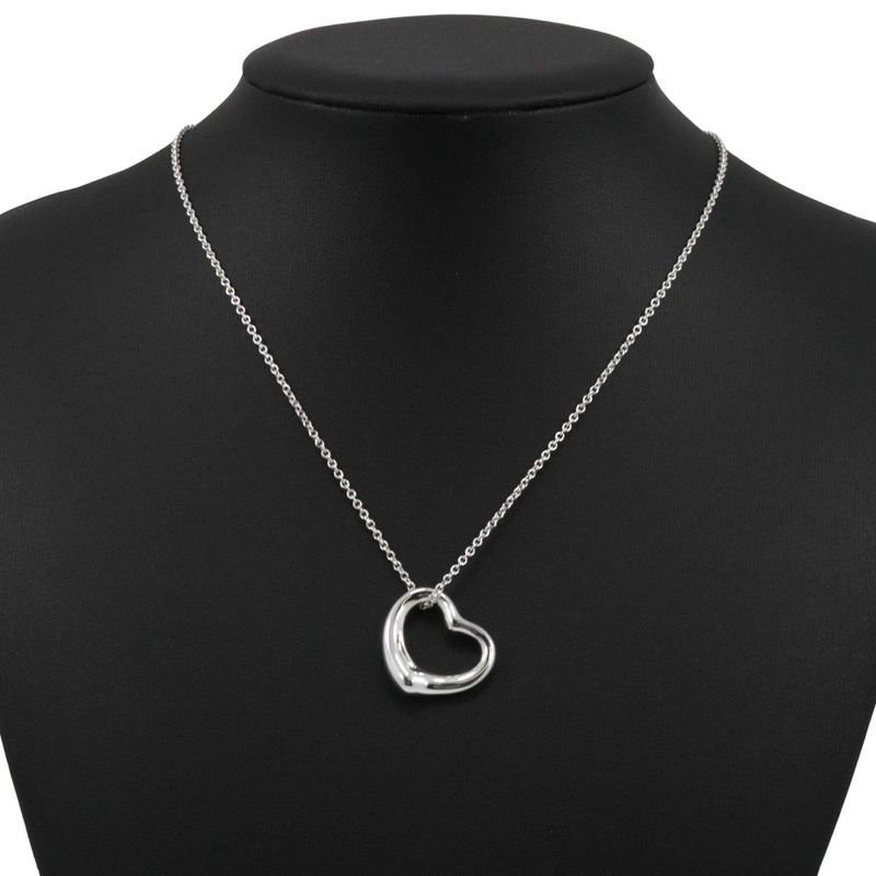 Tiffany & Co Open Heart Elsa Peretti 925 Silver Ladies 6.7g Necklace