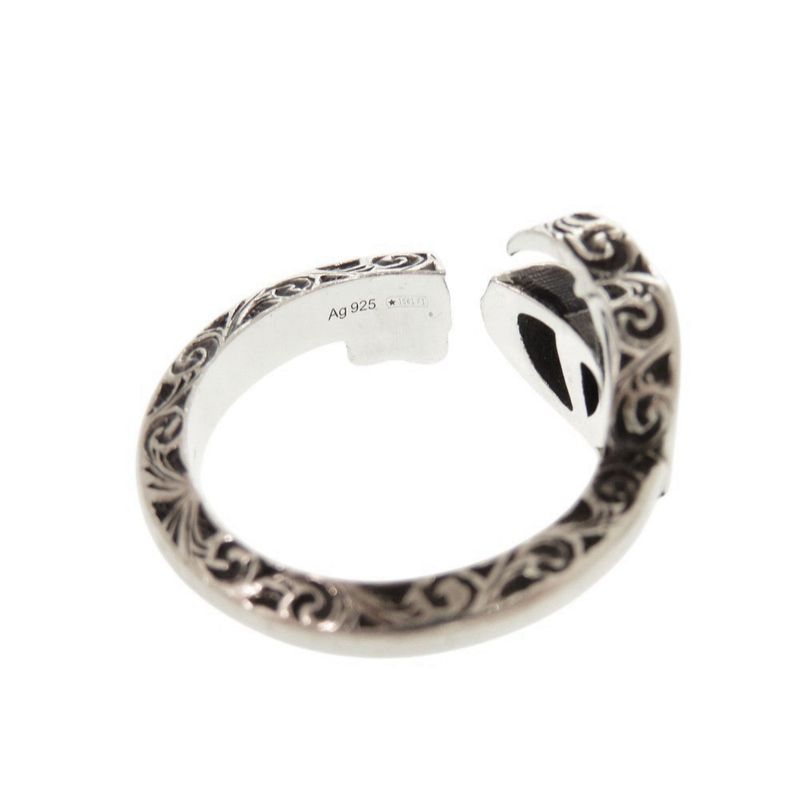 Gucci Double G Silver 925 Size Approx 15-16 (#17) Ring 1241 Gucci
