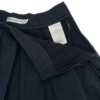 Christian Dior 121j18a3667 Puffy Jacquard Skirt Women's Navy I 42