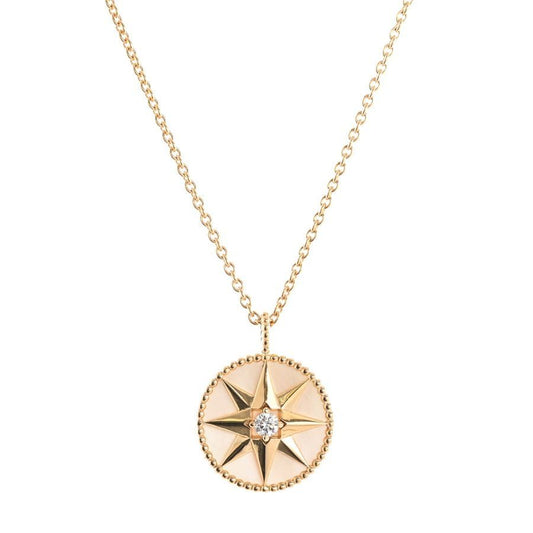 Dior Necklace Rose Des Vents Medallion
