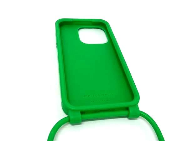 Bottega Veneta Intrecciato Rubber Iphone14pro Phone Case In Green