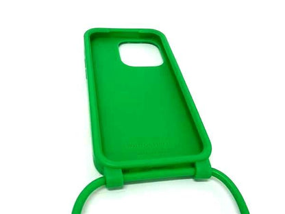 Bottega Veneta Intrecciato Rubber Iphone14pro Phone Case In Green