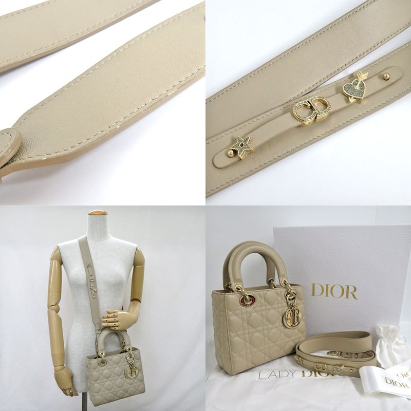 Christian Dior Lady Dior My Abcdior Bag Small M05380 Beige Lamb