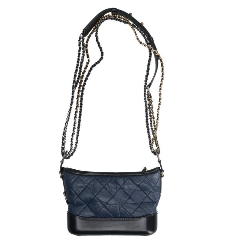 Chanel A91810 Gabrielle De Chanel Aged Calfskin Small Hobo Shoulder Bag Women