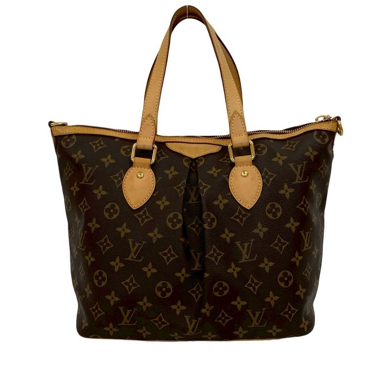 Louis Vuitton Palermo PM Monogram Leather 2-Way Handbag Shoulder Bag Brown 34145