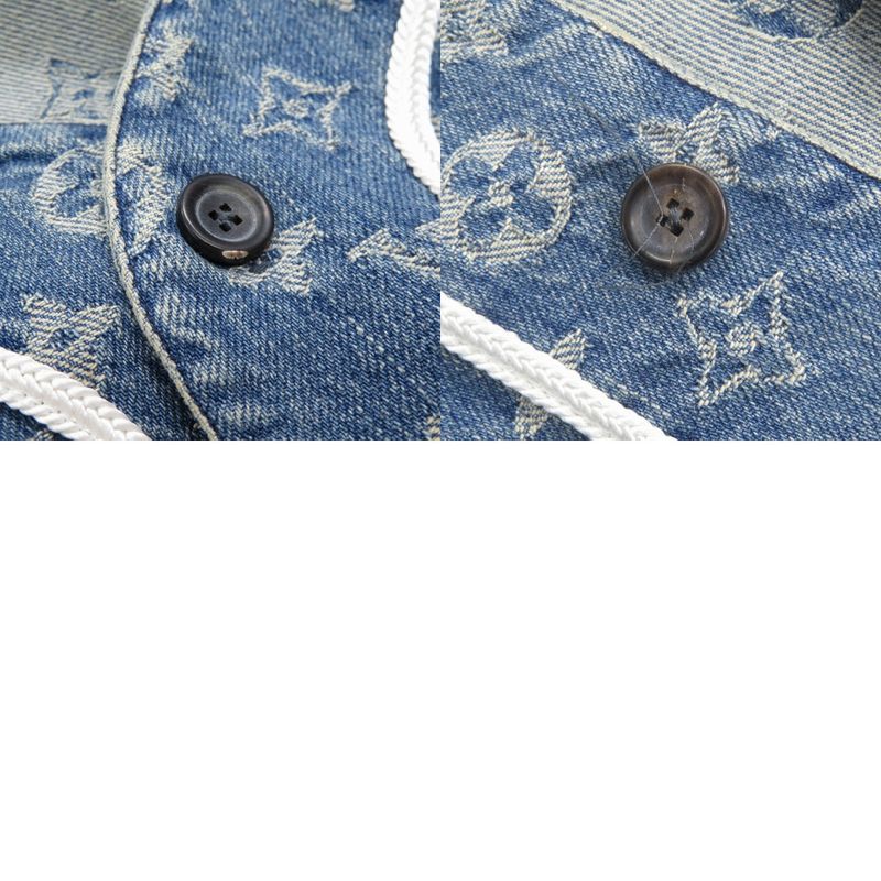 Louis Vuitton X Supreme LV Jacquard Denim Baseball Jersey Denim Baseball Jersey