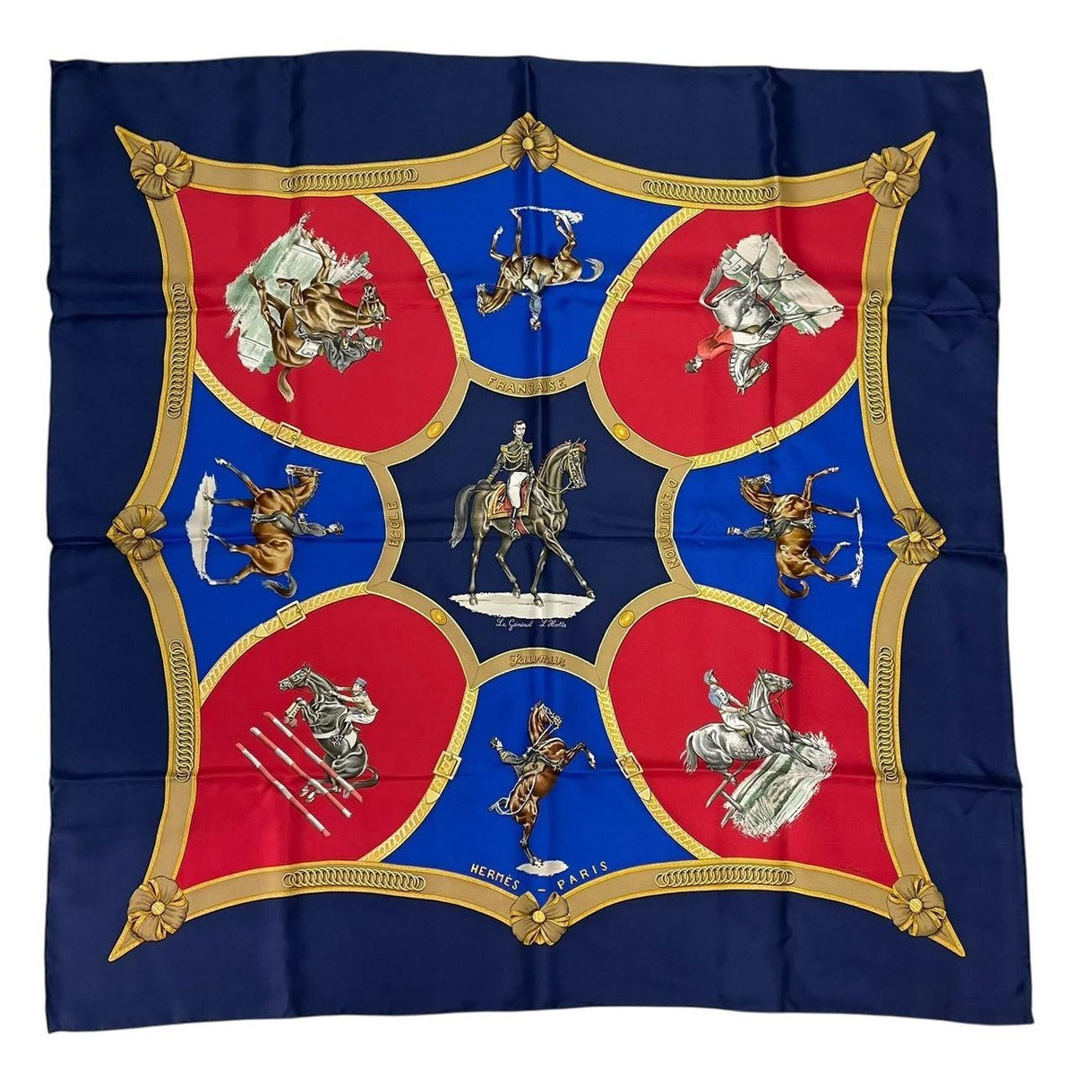 Hermes Carre 90 Scarf le General la Hotte French National Riding School Silk — view 2