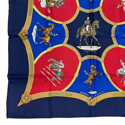 Hermes Carre 90 Scarf le General la Hotte French National Riding School Silk — view 6