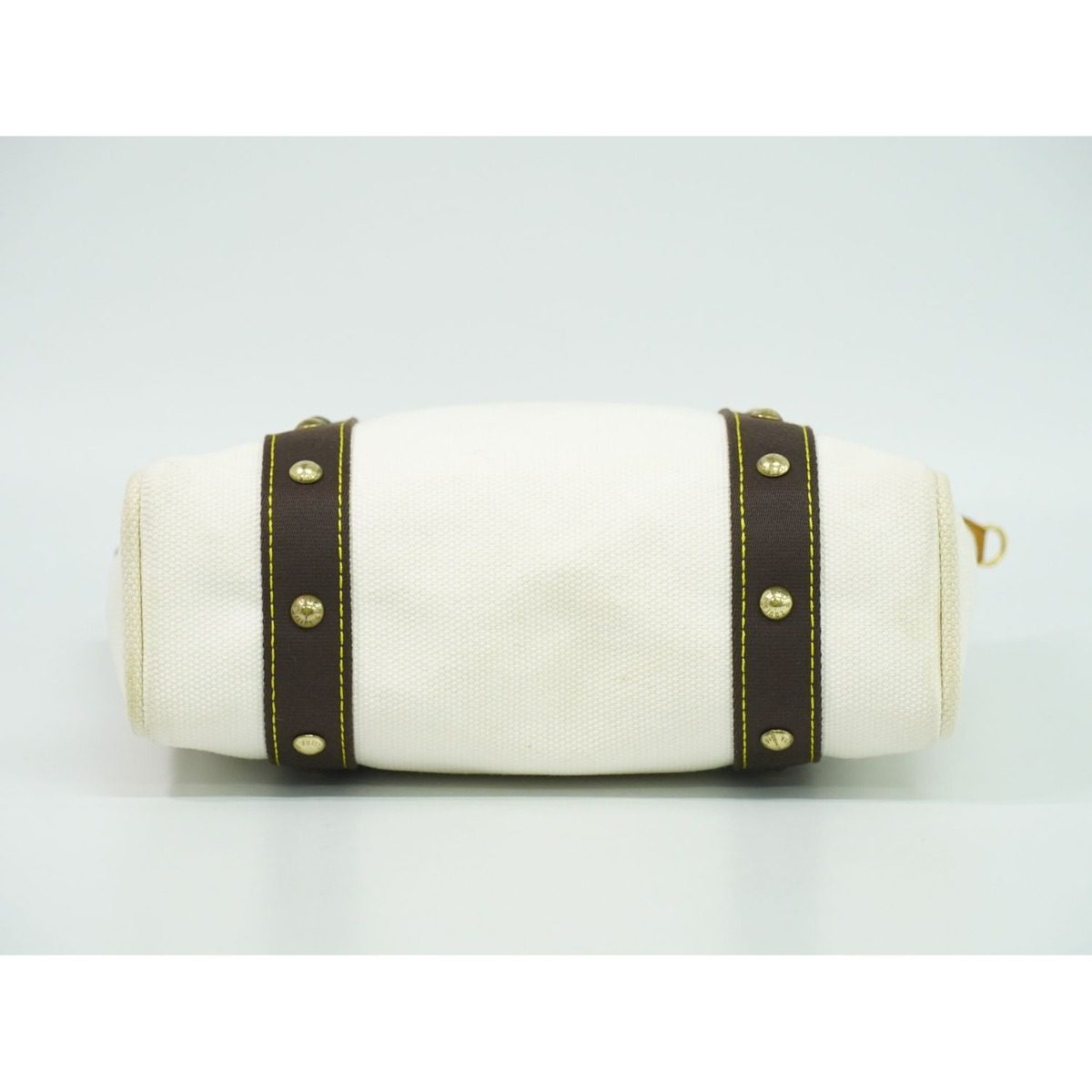 Louis Vuitton LV Antigua Cabas MM Canvas Shoulder Bag Tote Ecru White Brown — view 3