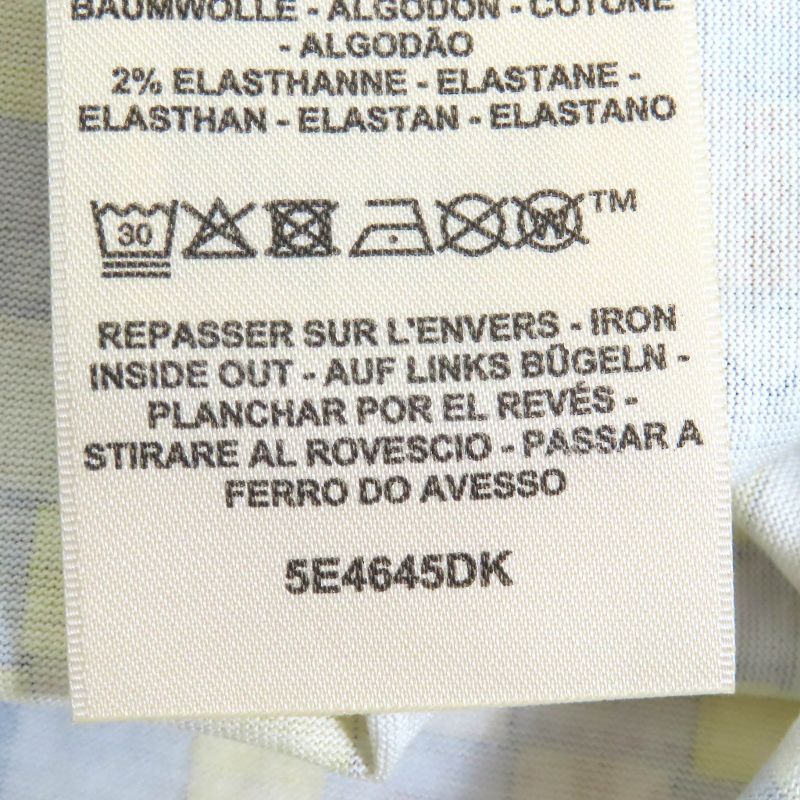 Hermes 25SS 5e4645dkdd34 Bolduc Au Carre Bolduc Check 100% Cotton Crew Neck