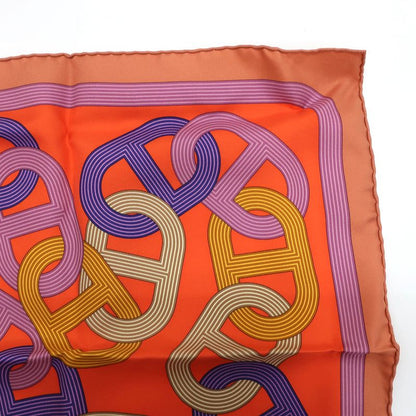 Hermes Gavroche 45 No 24 Circuit Scarf Chaine D'ancre Mauve Bois De