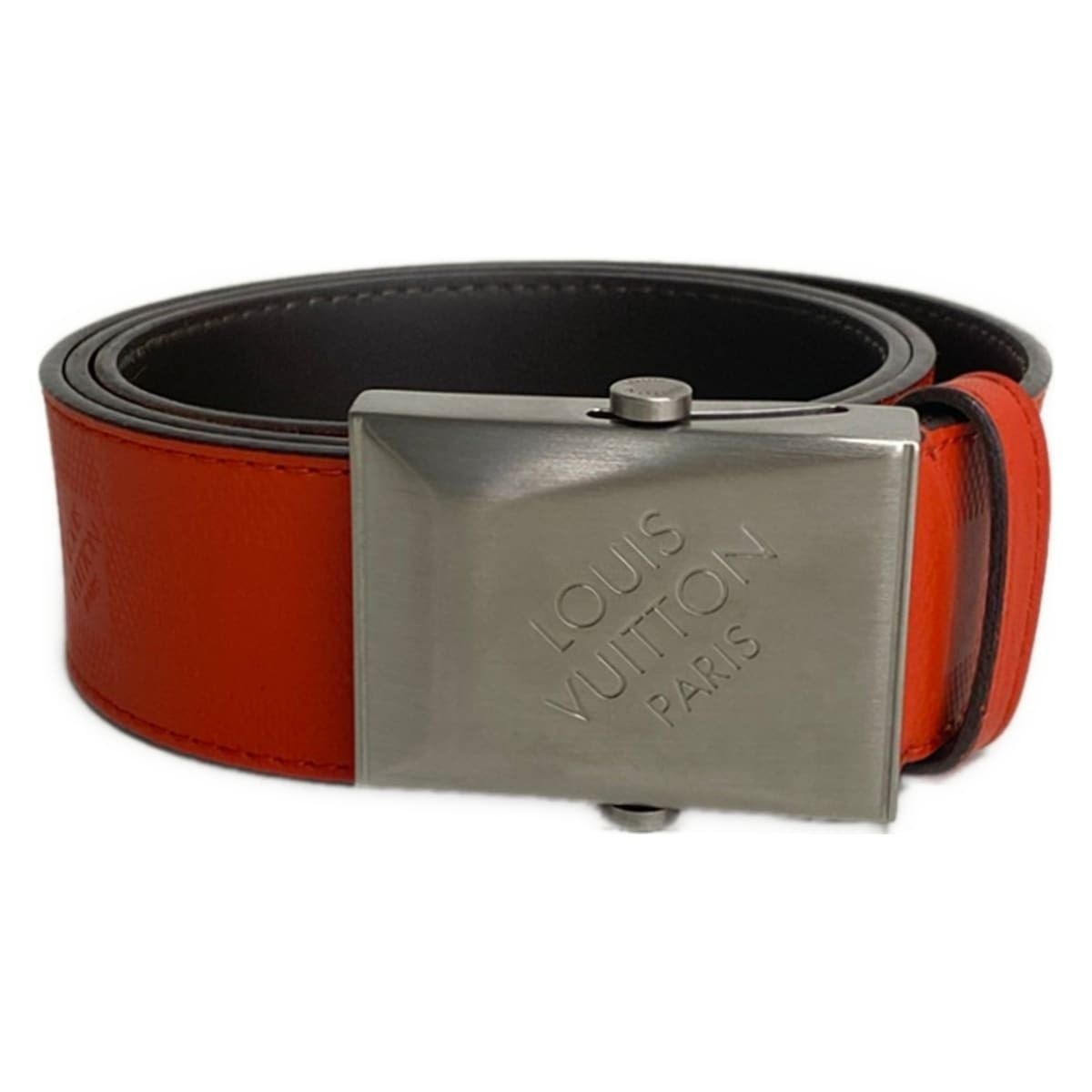 Louis Vuitton Belt 90 Ceinture Pyramid Red Leather