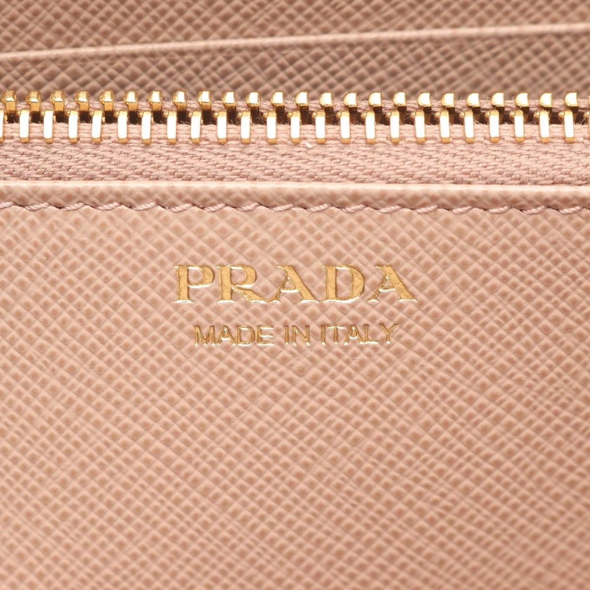 Prada Round Wallet Saffiano Triang Pink Leather — view 4