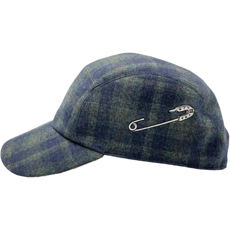 Hermes Casket Nevata Punk Corrige Wool Check Cap Hat 12169