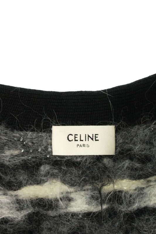 Celine By Edith Liman 19AW 2a122383d Alpaca Wool Fair Isle Cardigan Men's XS