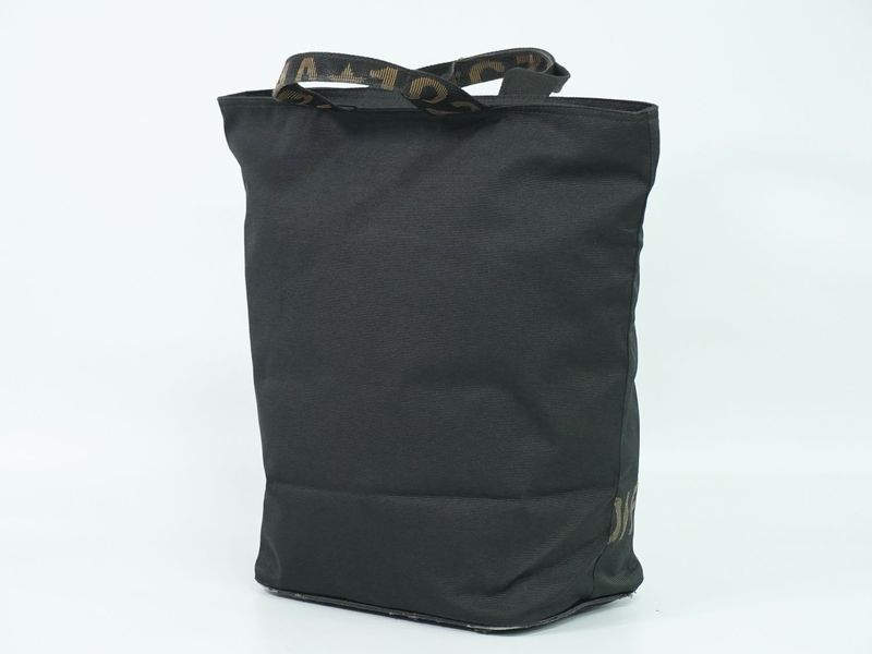 Authentic Fendi Logo Tote Handbag Canvas Black 26488 Bag Pre-owned [follow-up