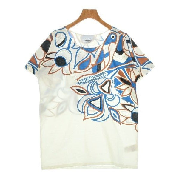 Hermes T-Shirt Cotton White Blue Brown