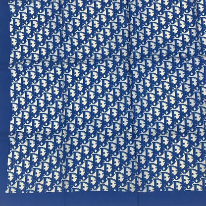Christian DIOR Scarf Silk Trotter Blue
