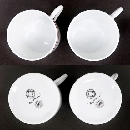 Hermes Rhythm Cup Saucer Set Of 2 White Cles Silver Pottery Accessories
