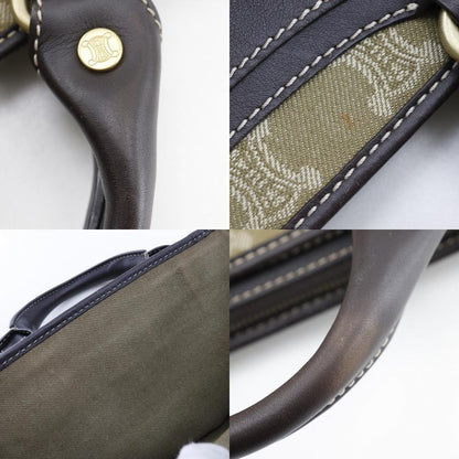 Celine Boogie Bag Macadam Canvas Khaki Women's Handbag