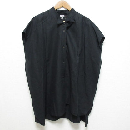 Loewe Pauraz Ibiza Cotton Linen Sleeveless Oversize D Blouse Size S Black