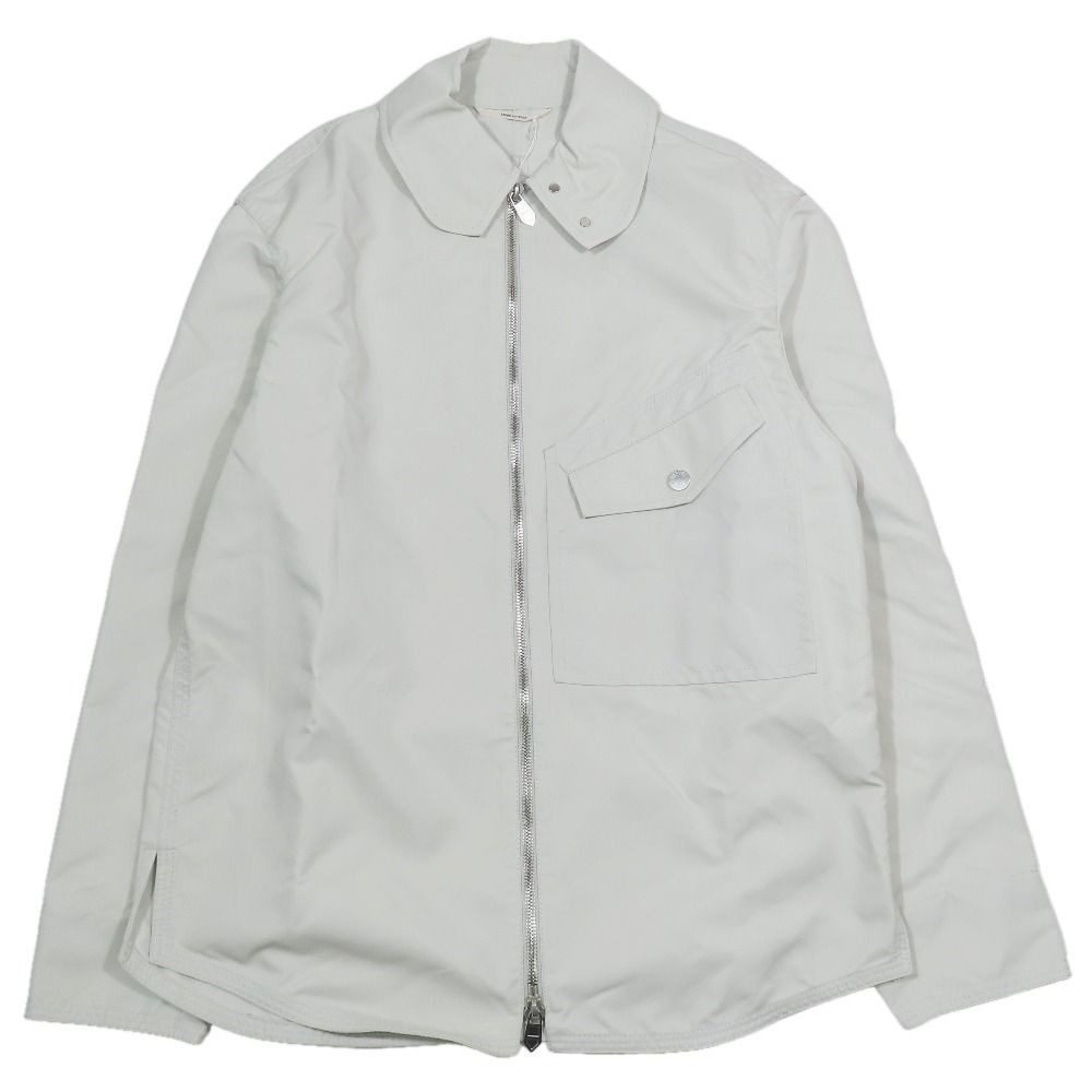 Hermes Nylon Zip Up Jacket Series Button 48 Light Gray