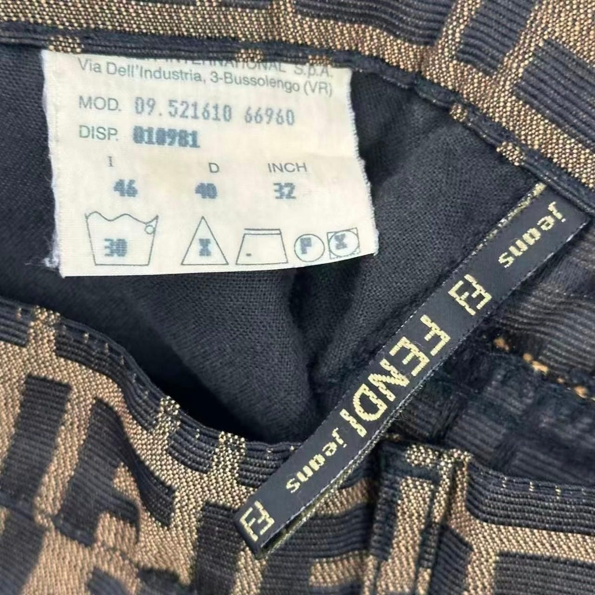 Fendi Zucca Pattern FF Logo All Over Skirt Miniskirt Brown Black 46 — view 6