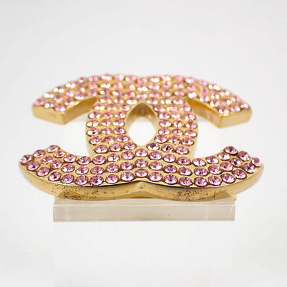 Chanel / Coco Mark / Pink Rhinestone / Brooch / G512-32