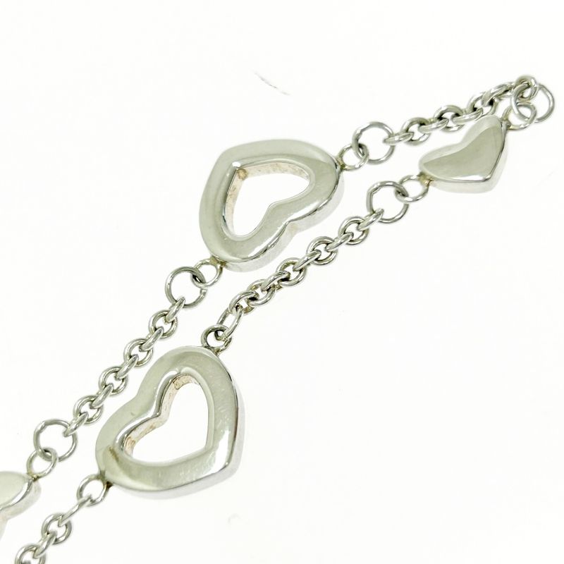 Tiffany & Co Tiffany & Co Silver Heart Link Lariat Bracelet 7.1g 925 Engraved