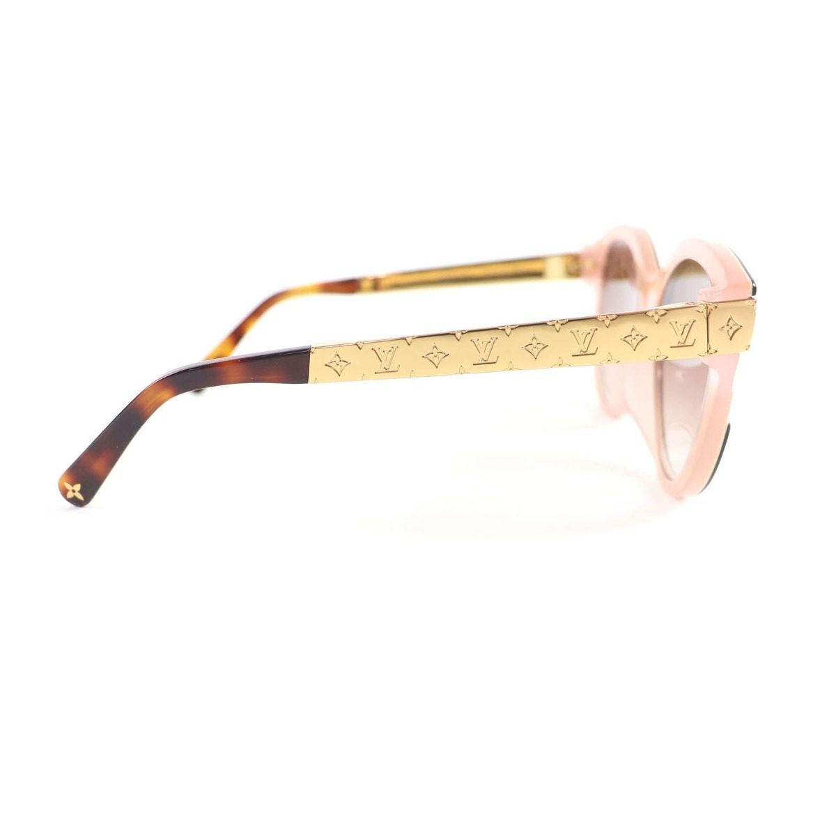 Louis Vuitton Sunglasses LV Petit Spcon Cat Eye Light Tortoiseshell Ensemble — view 6