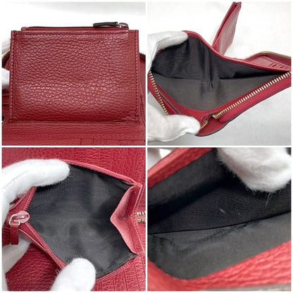 Gucci Round Zipper Wallet Red Interlocking 464884
