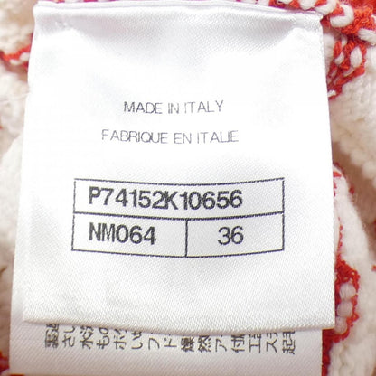 Chanel Cardigan White 36 Red — view 4