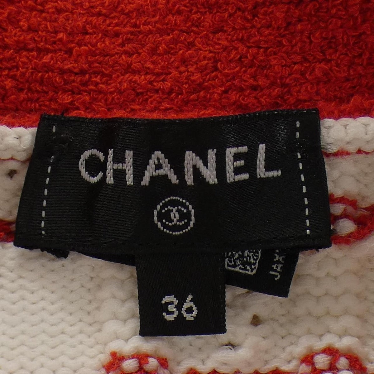 Chanel Cardigan White 36 Red — view 5