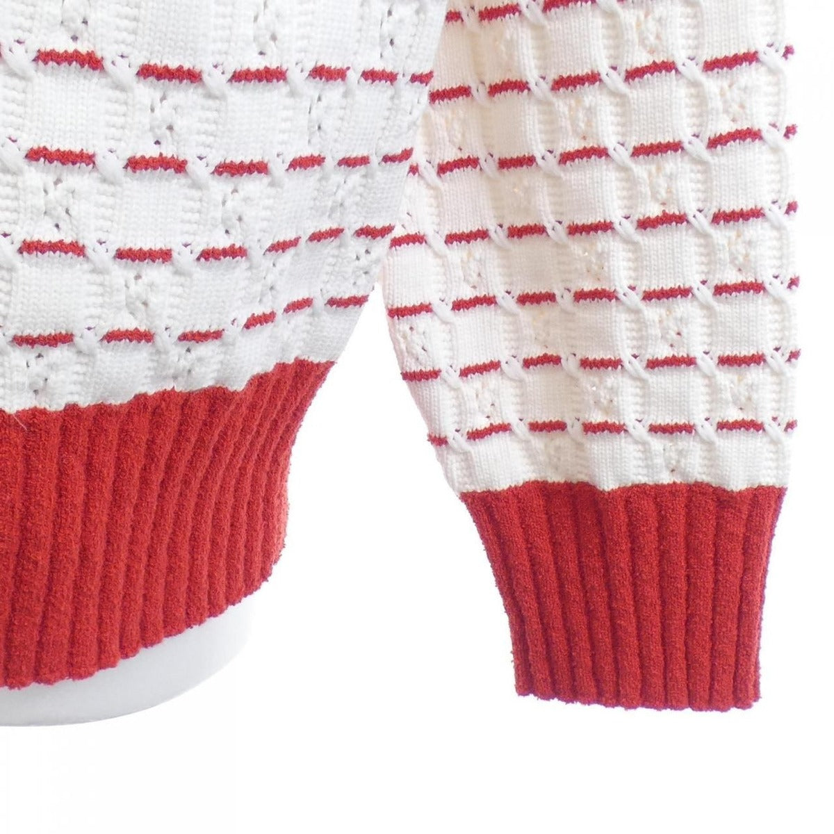 Chanel Cardigan White 36 Red — view 7