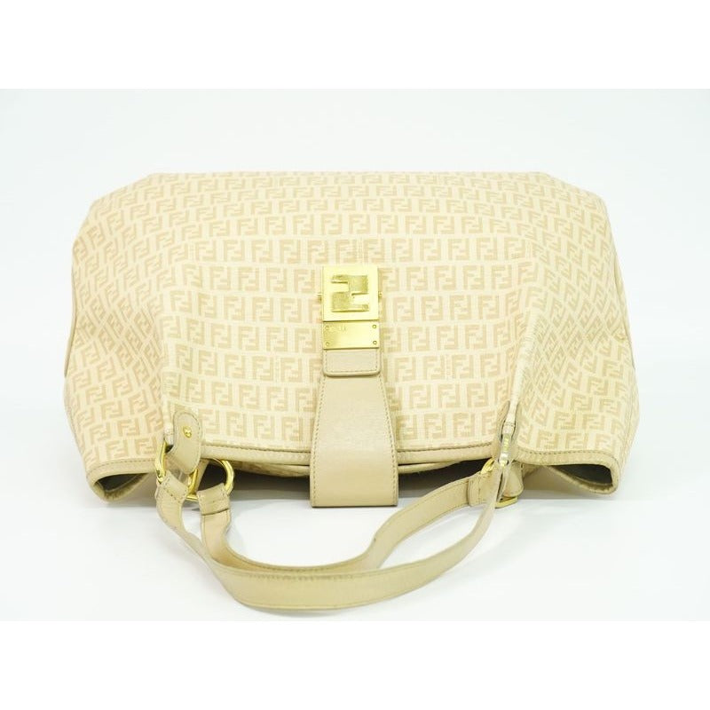 Fendi Zucchino Tote Beige 8 Br661 Bag — view 5