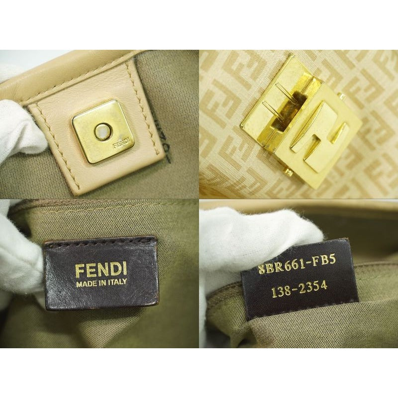 Fendi Zucchino Tote Beige 8 Br661 Bag — view 9