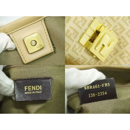 Fendi Zucchino Tote Beige 8 Br661 Bag — view 9