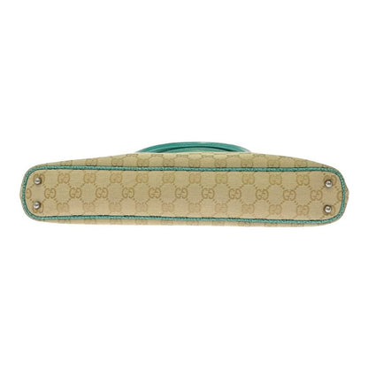 Gucci 113015 and 001013 GG Canvas Tote Bag Beige Green 370296 Tote Bag