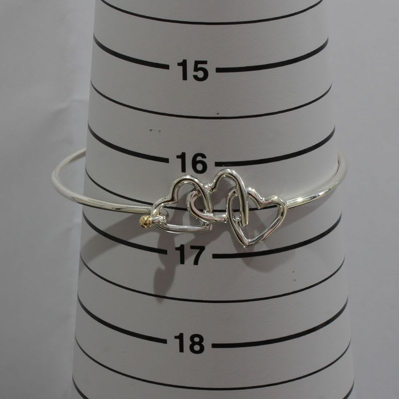 Tiffany & Co Bracelet Triple Heart Bangle 925 750 E0144