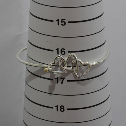 Tiffany & Co Bracelet Triple Heart Bangle 925 750 E0144