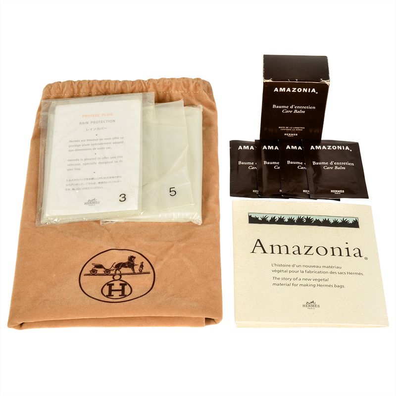 Hermes Birkin 35 Handbag Amazonia Vache □C Engraved Dark Brown Gold Hardware