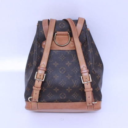 Louis Vuitton Montsourismm Monogram Leather X PVC Brown Backpack Gold M51136