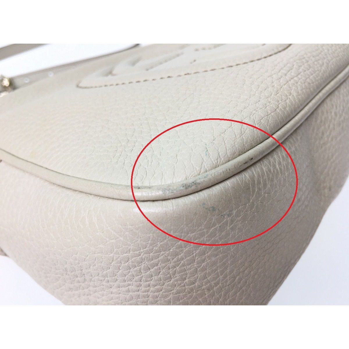 Gucci Soho Interlocking G Small Disco Bag Shoulder Bag 308364 White