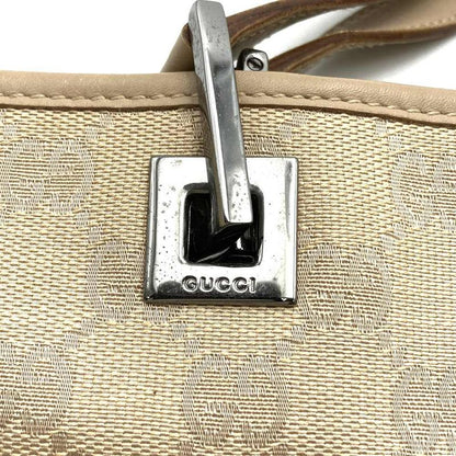 Gucci 31244 Tote Handbag Small Beige GG Canvas/leather Ladies Men Fashion