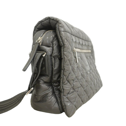 Chanel Shoulder Bag Coco Cocoon Nylon Gray Silver — view 2
