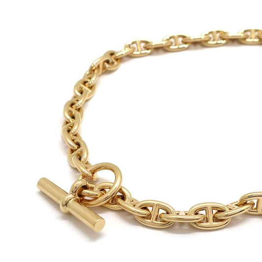 Hermes Chaine D'ancre PM Necklace 43 Frames AU 750 Pink Gold PG Chain
